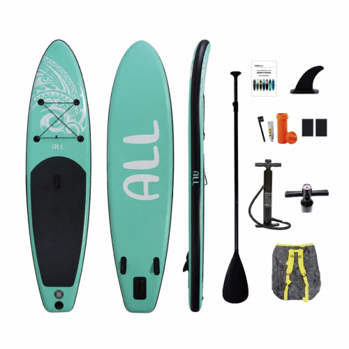 Φουσκωτή Σανίδα Sup all Turquoise 10.2'' με κουπί αξεσουάρ και σακίδιο μεταφοράς με μήκος 3.20m