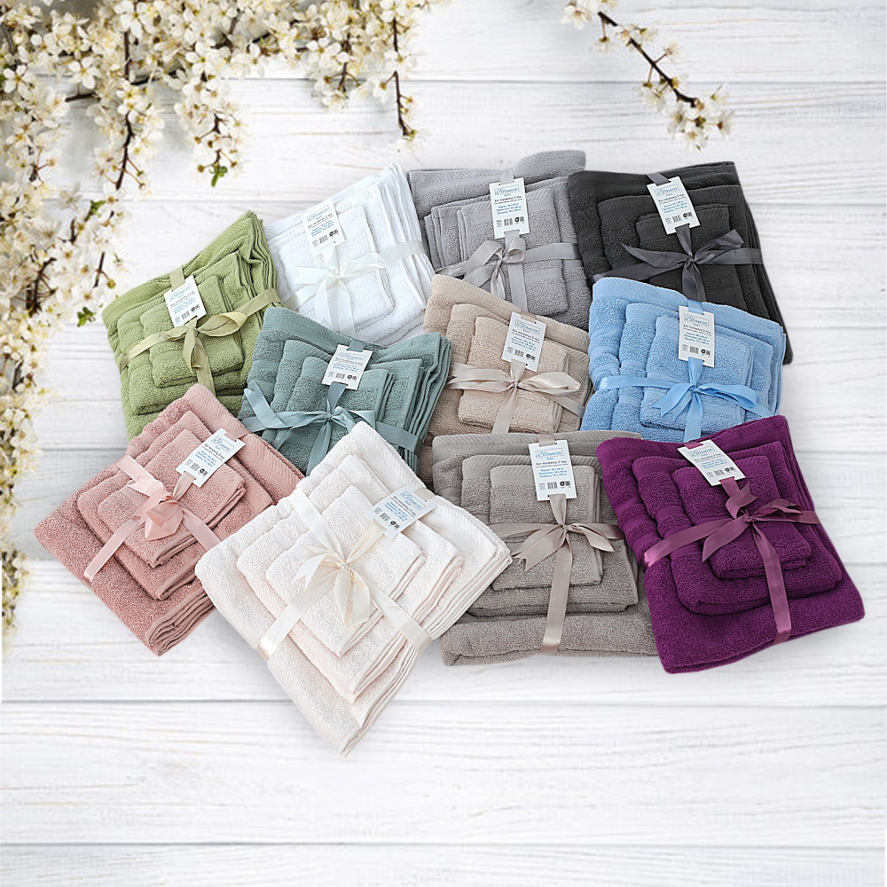 Πετσέτες Μπάνιου (Σετ 3τμχ) 100% Βαμβάκι  Blanca Cream 500gsm