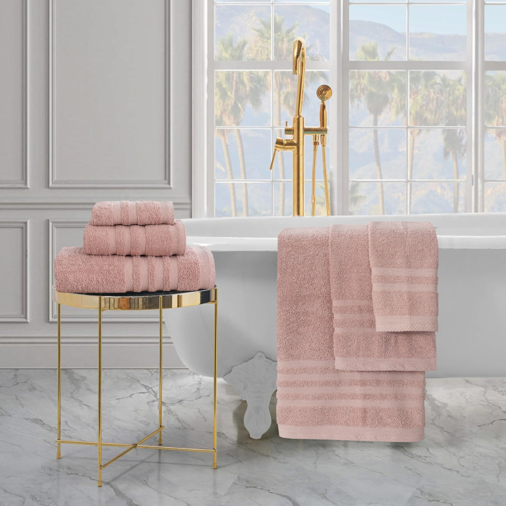 Πετσέτες Μπάνιου (Σετ 3τμχ) 100% Βαμβάκι  Blanca Rose Pink 500gsm