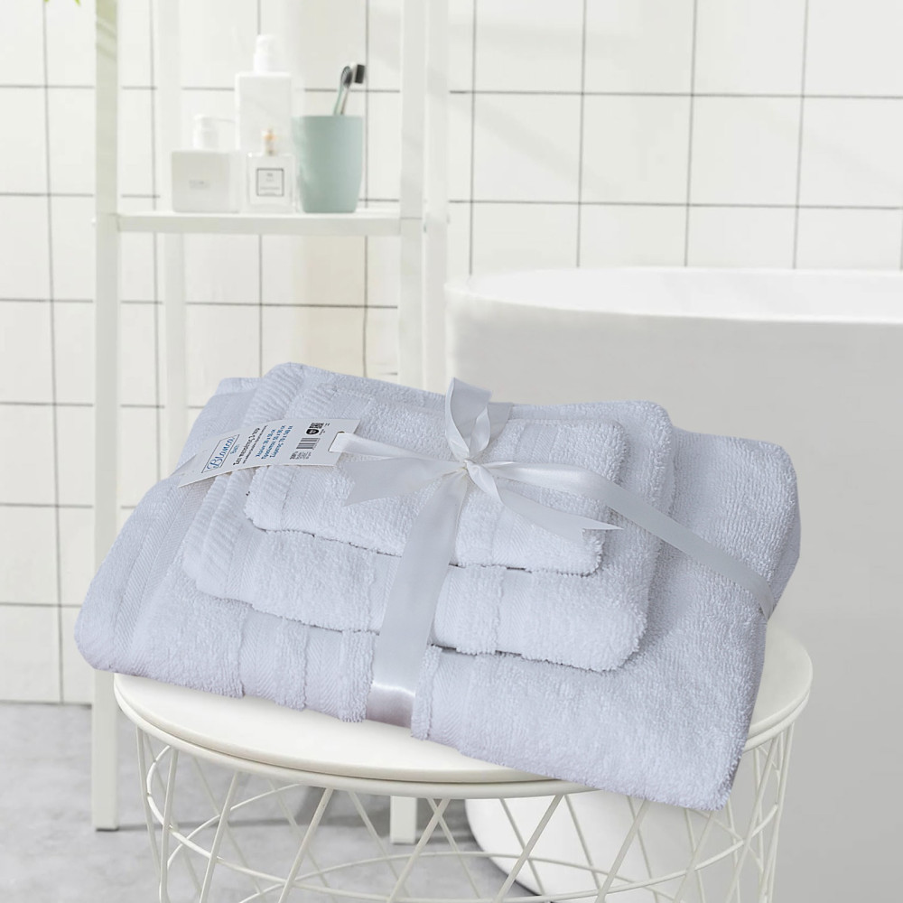 Πετσέτες Μπάνιου (Σετ 3τμχ) 100% Βαμβάκι  Blanca White 500gsm