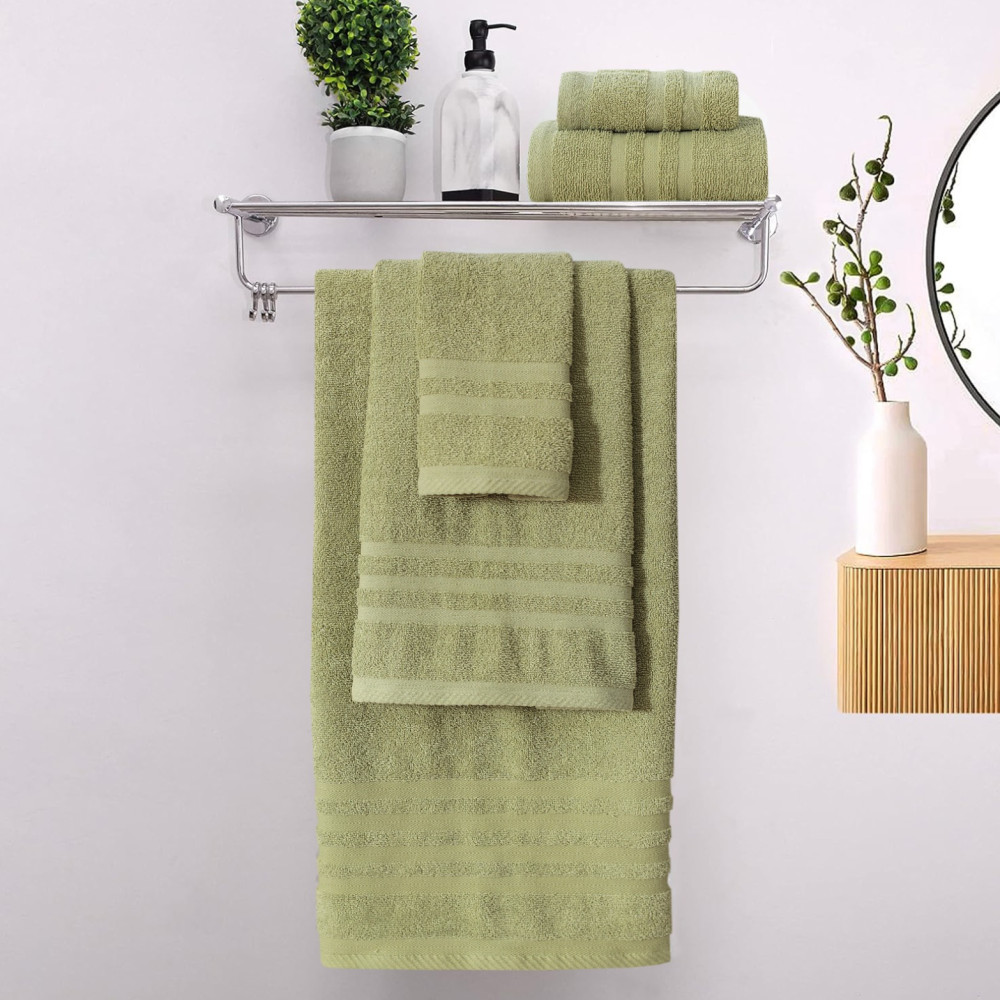 Πετσέτες Μπάνιου (Σετ 3τμχ) 100% Βαμβάκι Blanca Olive Green 500gsm