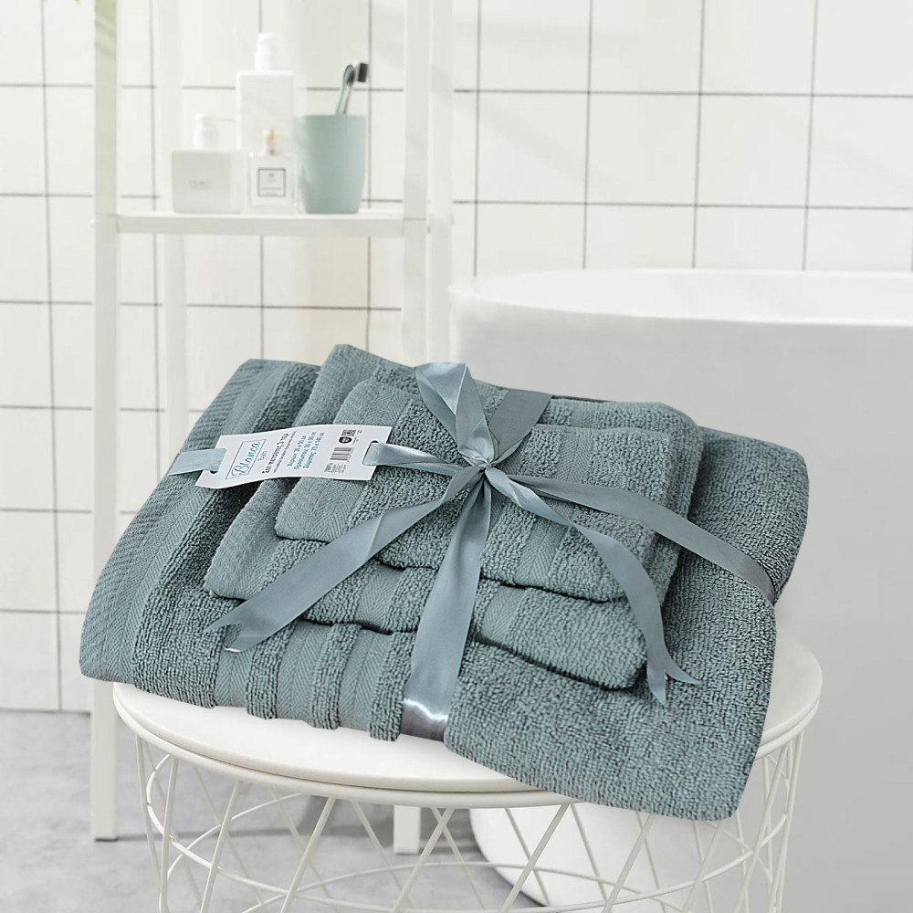 Πετσέτες Μπάνιου (Σετ 3τμχ) 100% Βαμβάκι  Blanca Green 500gsm