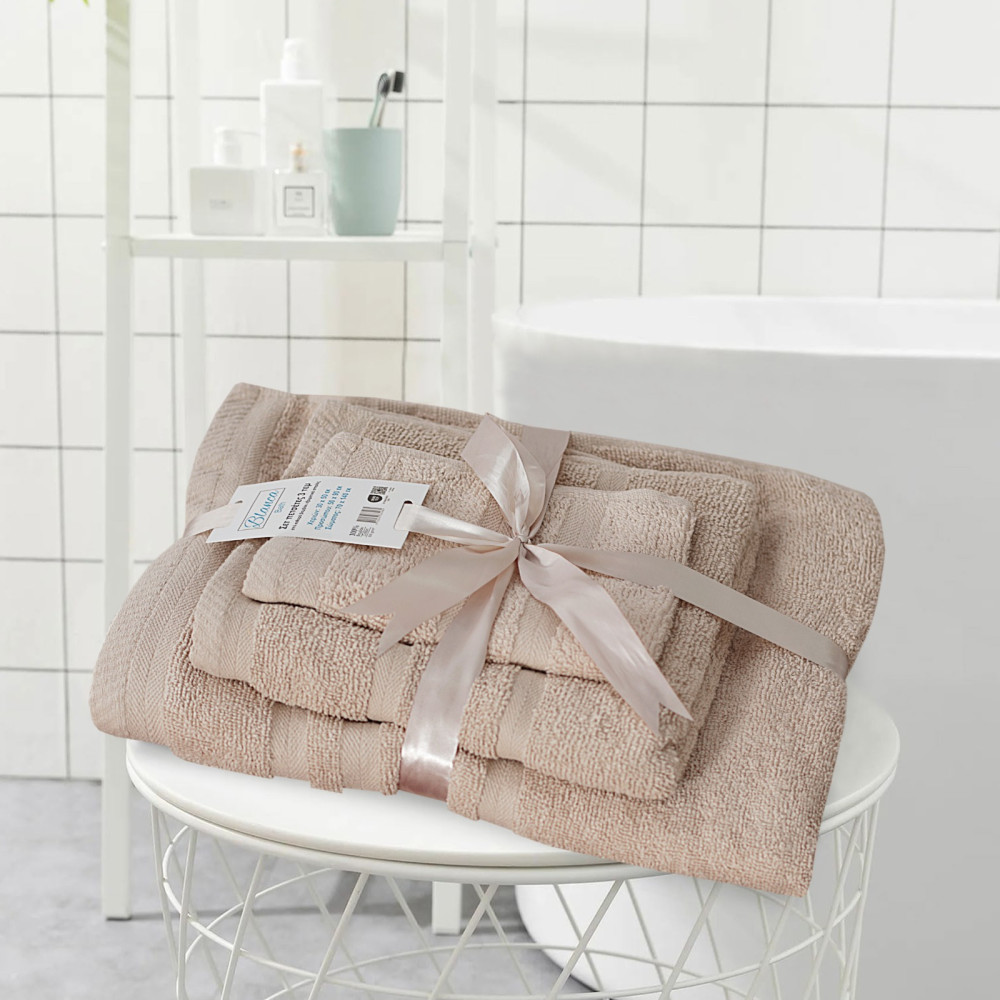 Πετσέτες Μπάνιου (Σετ 3τμχ) 100% Βαμβάκι  Blanca Light Grey 500gsm