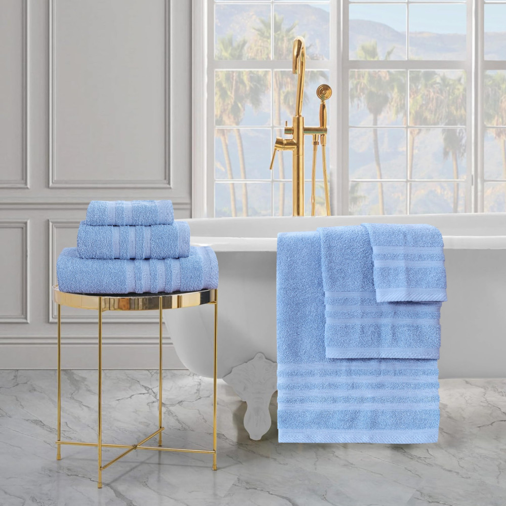 Πετσέτες Μπάνιου (Σετ 3τμχ) 100% Βαμβάκι  Blanca Sky Blue 500gsm