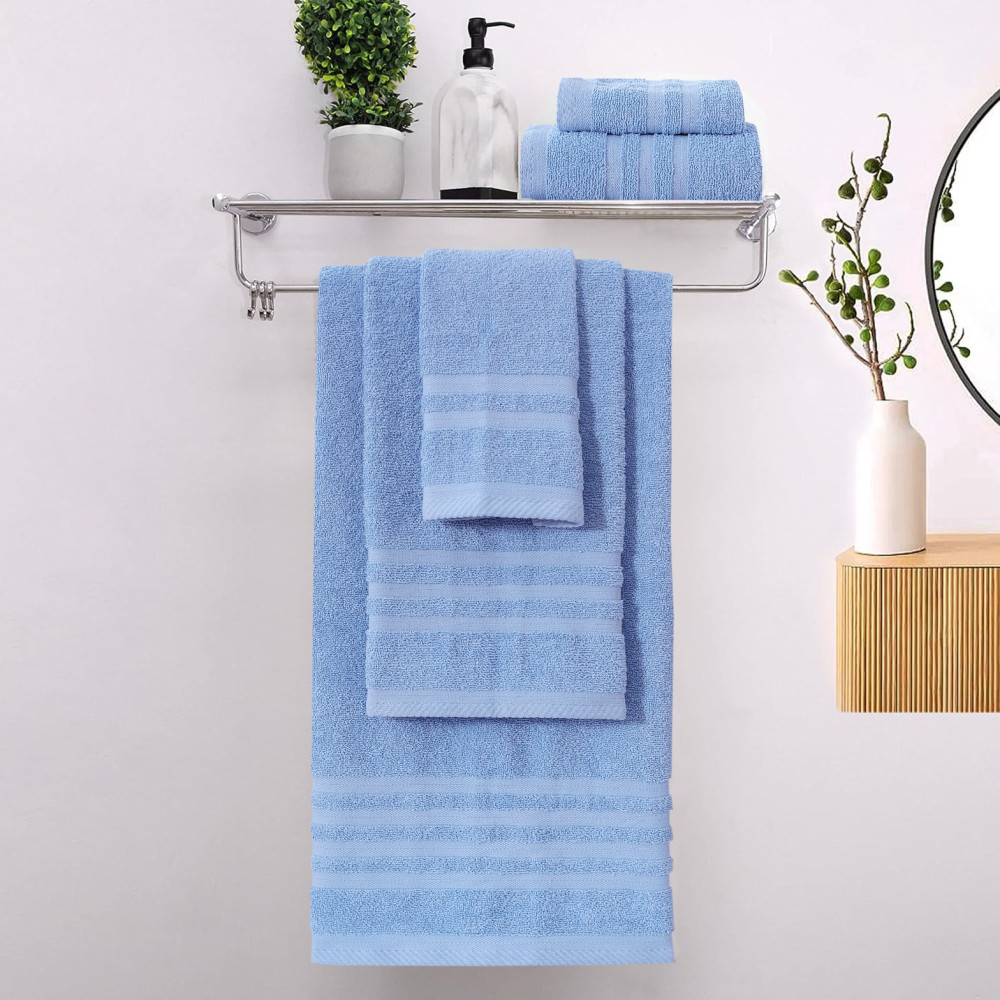 Πετσέτες Μπάνιου (Σετ 3τμχ) 100% Βαμβάκι  Blanca Sky Blue 500gsm