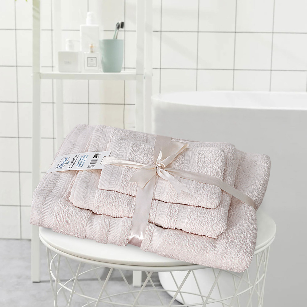 Πετσέτες Μπάνιου (Σετ 3τμχ) 100% Βαμβάκι  Blanca Cream 500gsm