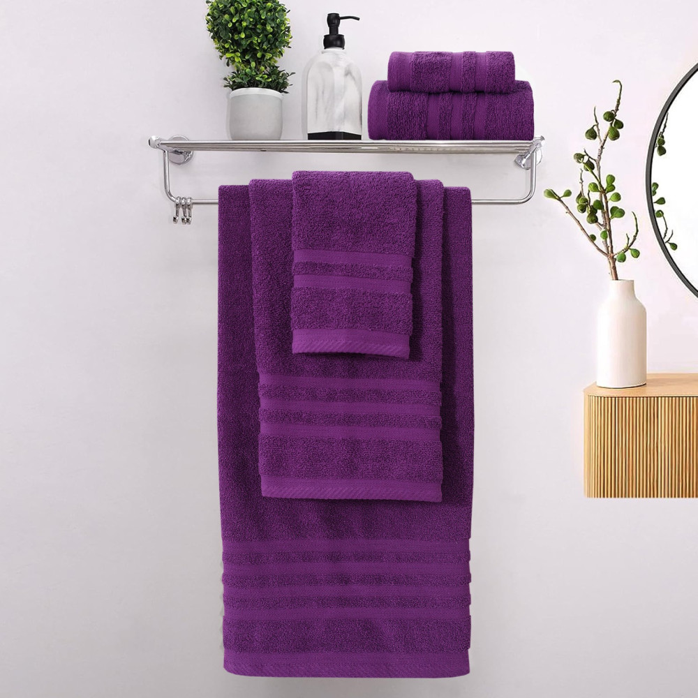 Πετσέτες Μπάνιου (Σετ 3τμχ) 100% Βαμβάκι  Blanca Purple 500gsm