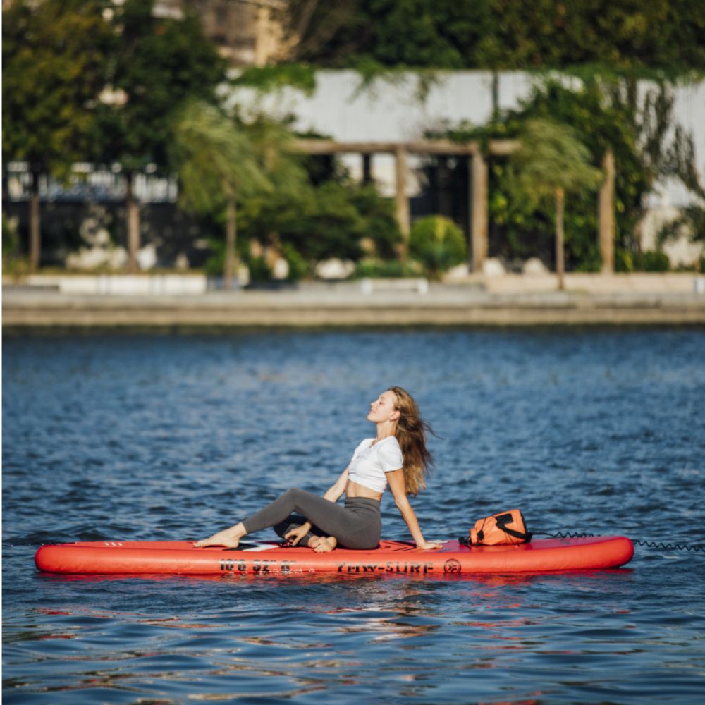 Φουσκωτή Σανίδα SUP 3.20m Κόκκινη με Κουπί, Αξεσουάρ και Σακίδιο Μεταφοράς