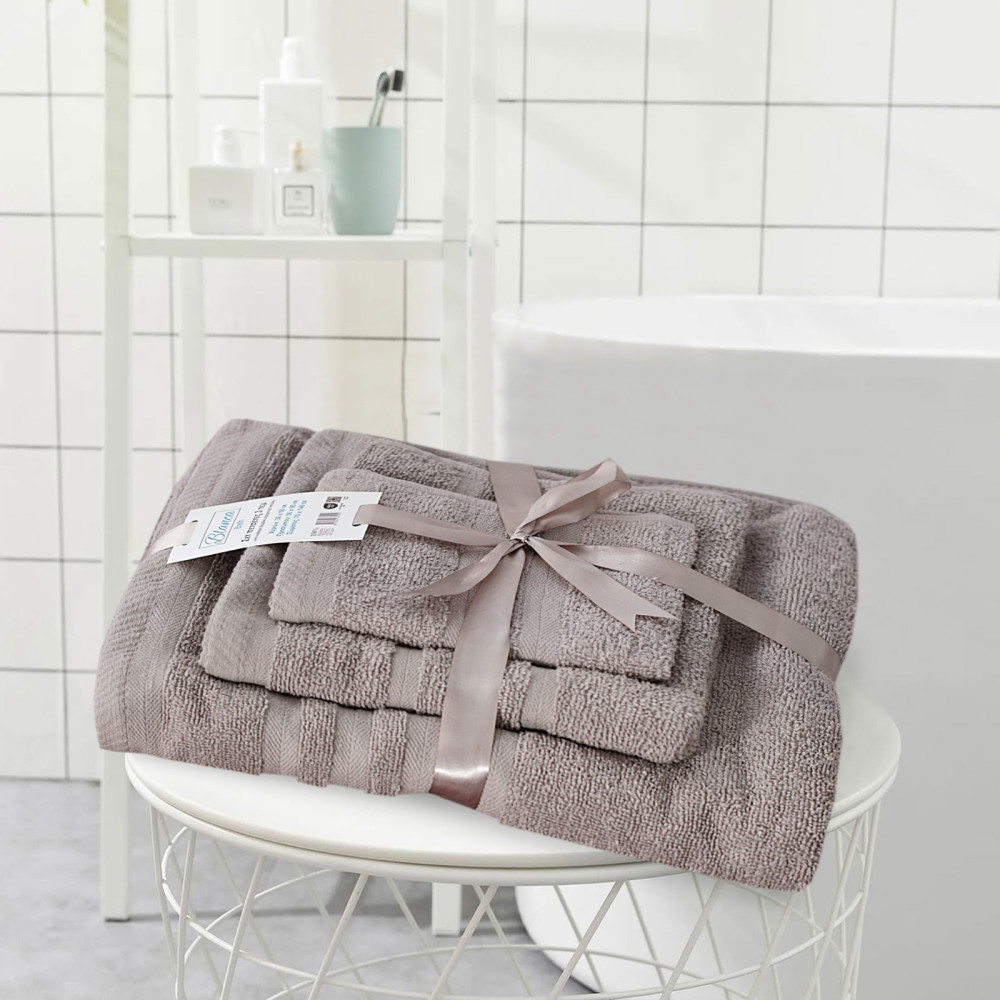 Πετσέτες Μπάνιου (Σετ 3τμχ) 100% Βαμβάκι  Blanca Light Grey 500gsm