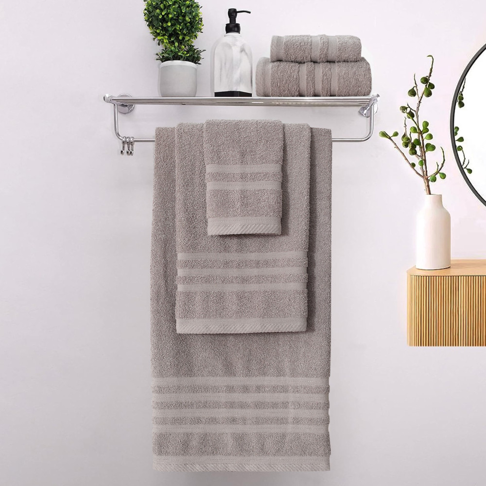 Πετσέτες Μπάνιου (Σετ 3τμχ) 100% Βαμβάκι  Blanca Light Grey 500gsm