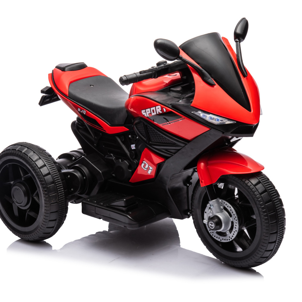 Ηλεκτροκίνητη Μηχανή με , Φώτα LED και μουσική 6V Κόκκινο BJQ-R8-RED