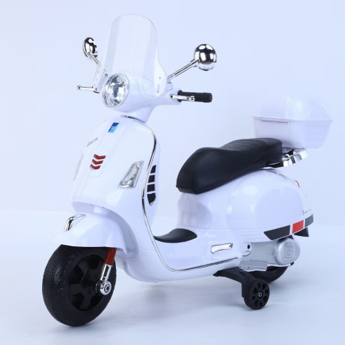 Ηλεκτροκίνητη Μηχανή Vespa  με , Φώτα LED και μουσική  Licensed original 6V Λευκό Q618-WHITE