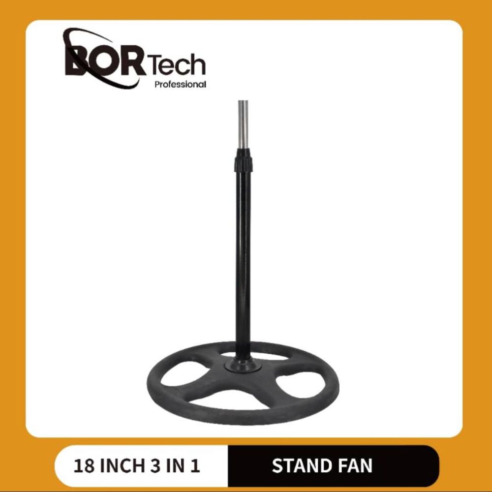 BORTECH 3 σε 1 Ανεμιστήρας ορθοστάτης δαπέδου 100W με διάμετρο 45cm 5 λεπίδες τηλεχειριστήριο FS45-1