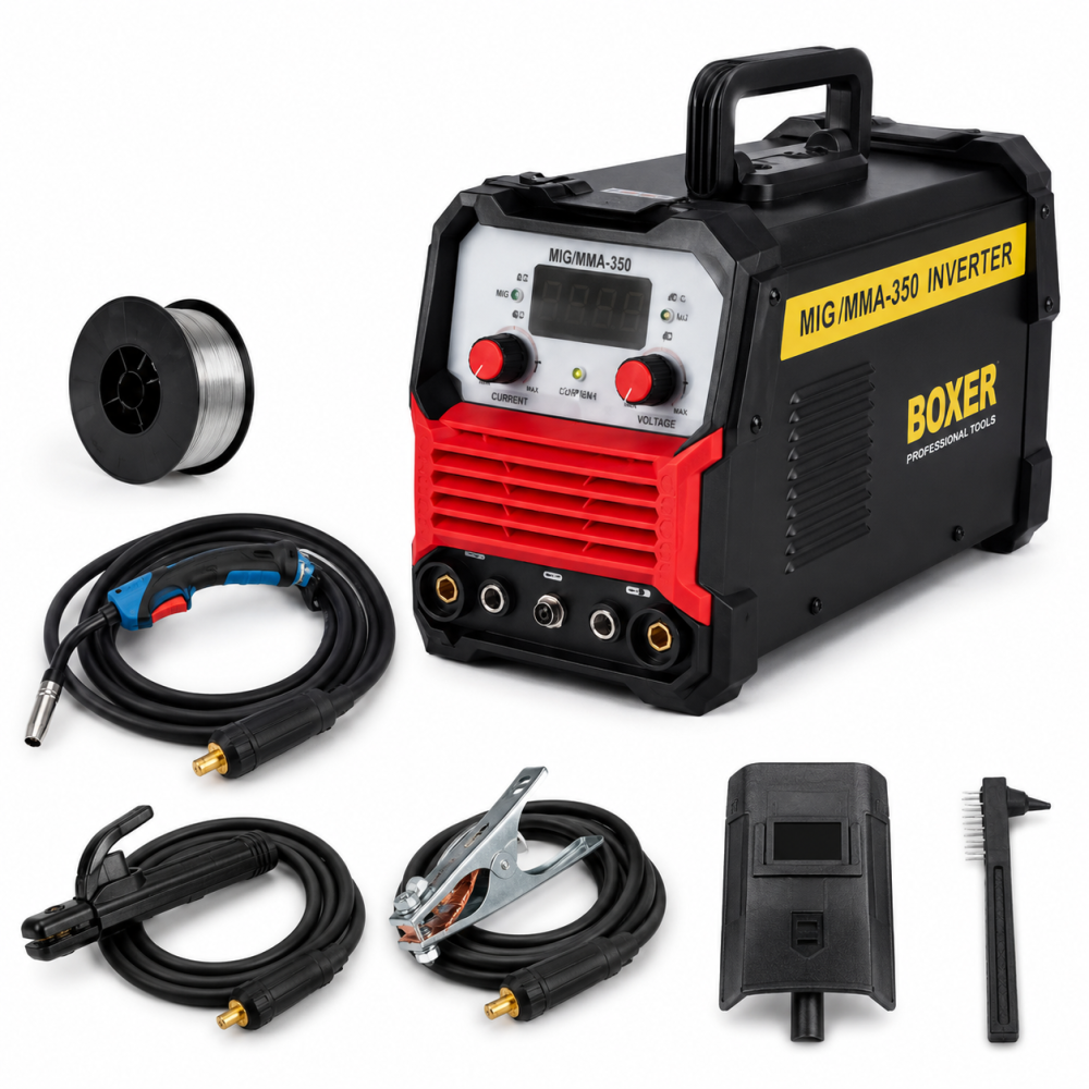 BOXER Ηλεκτροκόλληση Inverter IGBT 2 σε 1 350A MIG / MMA με Αξεσουάρ BX3279 BOXER Ηλεκτροκόλληση Inverter IGBT 2 σε 1 350A MIG / MMA με Αξεσουάρ BX3279