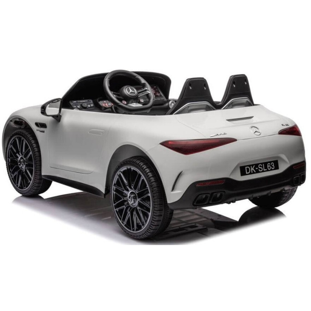 Παιδικό Ηλεκτροκίνητο Αυτοκίνητο Licensed Mercedes AMG SL63 12V με Bluetooth, MP3 & Τηλεχειριστήριο – Λευκό SL63-WHITE