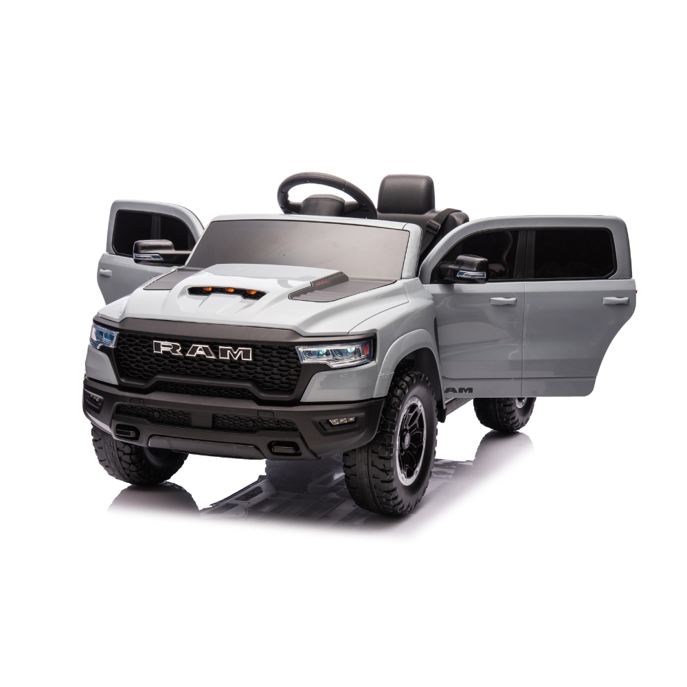 Παιδικό Ηλεκτροκίνητο Αυτοκίνητο Licensed RAM 1500 RHO Super Truck 4x4 12V με Bluetooth & Τηλεχειριστήριο – Γκρι SMBZ618-GREY