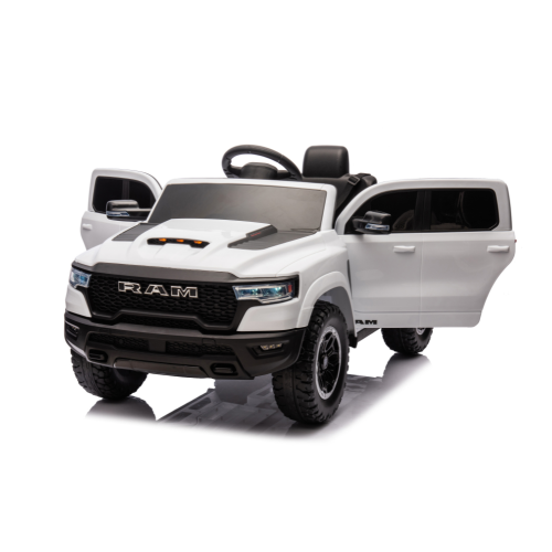 Παιδικό Ηλεκτροκίνητο Αυτοκίνητο Licensed RAM 1500 RHO Super Truck 4x4 12V με Bluetooth & Τηλεχειριστήριο – Λευκό SMBZ618-WHITE