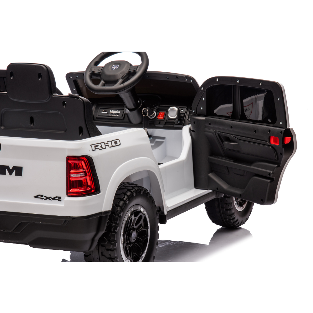 Παιδικό Ηλεκτροκίνητο Αυτοκίνητο Licensed RAM 1500 RHO Super Truck 4x4 12V με Bluetooth & Τηλεχειριστήριο – Λευκό SMBZ618-WHITE