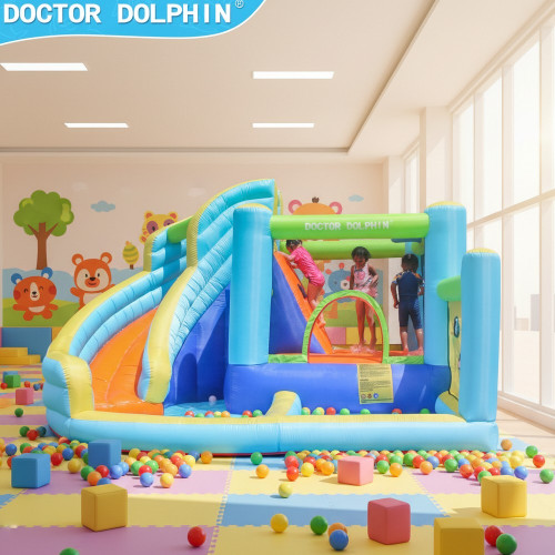 Φουσκωτό Τραμπολίνο Jump & Slide με Τσουλήθρα, Μπασκέτα, Αναρρίχηση & Τέρμα Στόχου 360×340×218 cm Φουσκωτό Τραμπολίνο Jump & Slide με Τσουλήθρα, Μπασκέτα, Αναρρίχηση & Τέρμα Στόχου 360×340×218 cm
