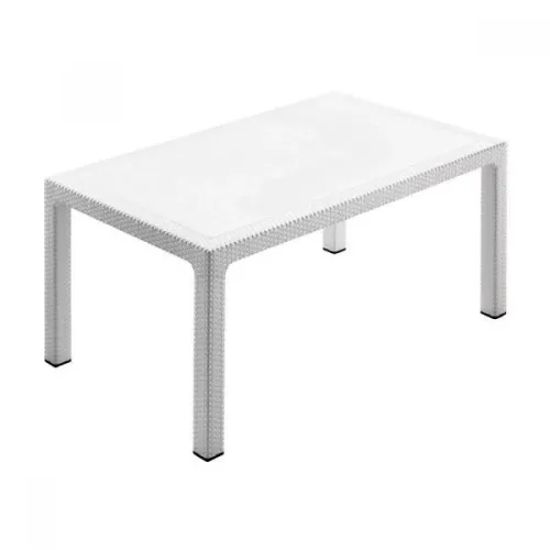 Τραπέζι Πολυπροπυλενίου Rattan 150x90x75cm CH574-150-WH Λευκό