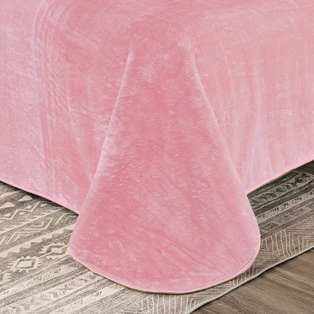 1+1 Δώρο Κουβέρτα Ισπανική Βελουτέ Gabriella Williams Υπέρδιπλη Ροζ 3kg 220x240cm BLVL01-PINK