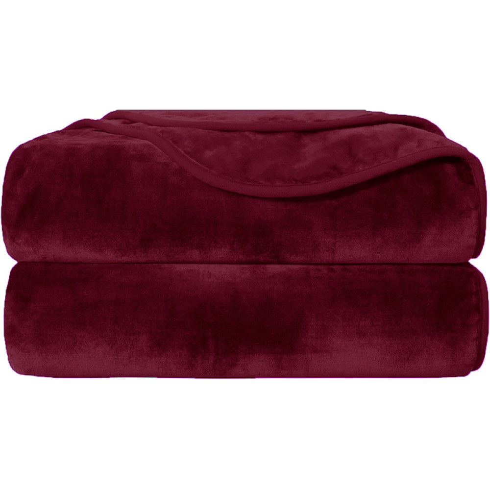 1+1 Δώρο Κουβέρτα Ισπανική Βελουτέ Gabriella Williams Υπέρδιπλη Κόκκινη 3kg 220x240cm BLVL01-RED