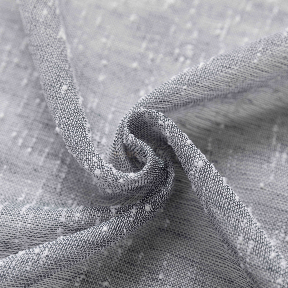 Κουρτίνα Ημιδιάφανη Λινή Σκούρο Γκρι Με Κρίκο 270x290cm A6023-15