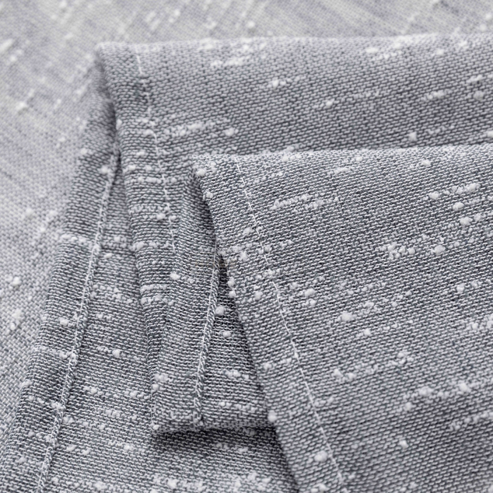 Κουρτίνα Ημιδιάφανη Λινή Σκούρο Γκρι Με Κρίκο 270x290cm A6023-15