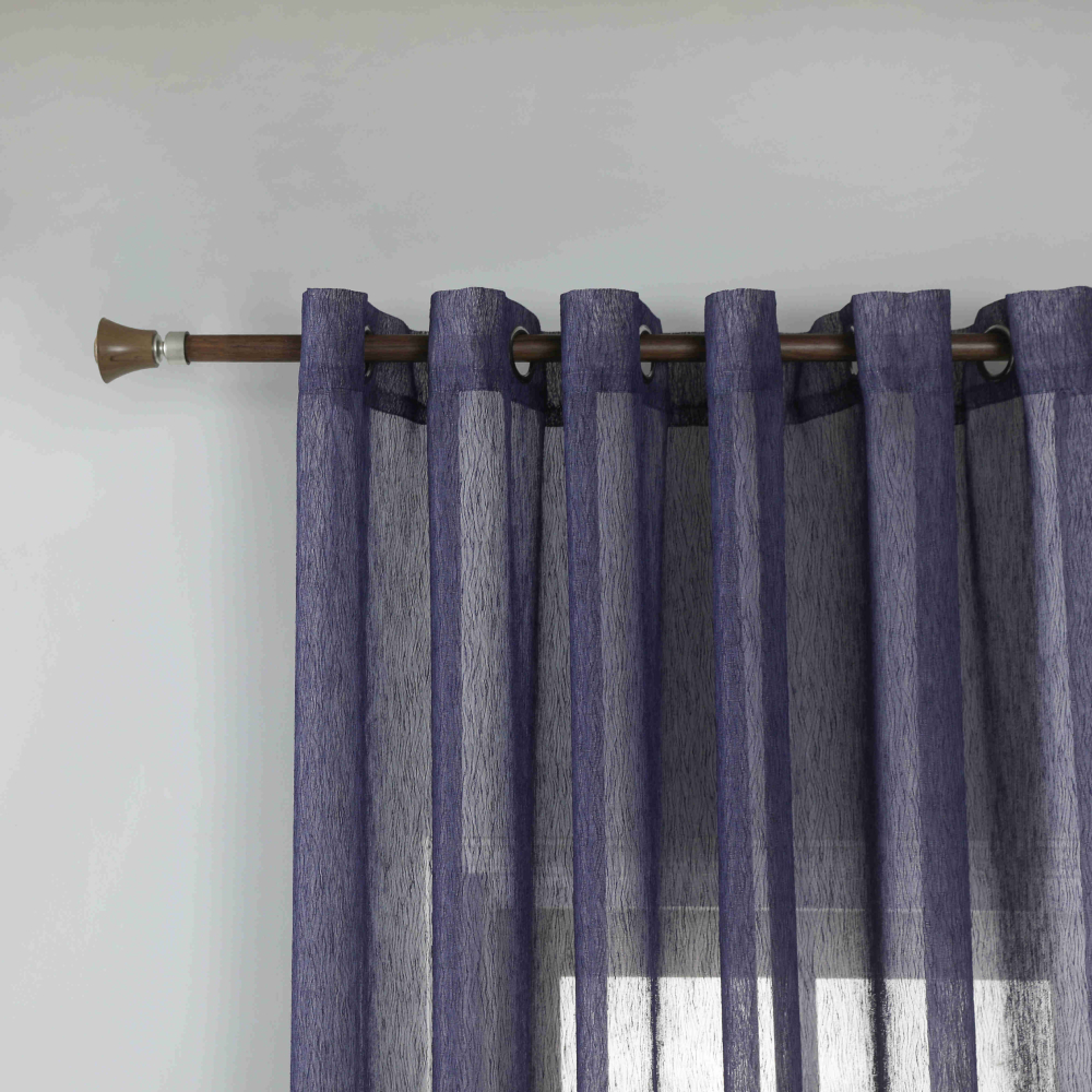 Line - Κουρτίνα Ημιδιάφανη Μπλε Σκούρο Με Κρίκο Υ295ΧΦ270cm A6037-20