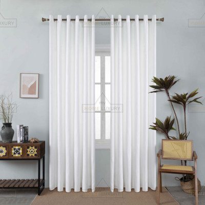 Leaves - Κουρτίνα Σκίασης Λευκή Με Κρίκο Υ270xΦ270cm A6039-8