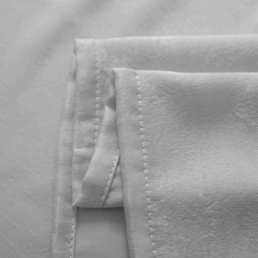 Velour Satin Κουρτίνα Ανοιχτό Γκρι 80% Σκίασης Με Κρίκο Υ270xΦ280cm A6341-17