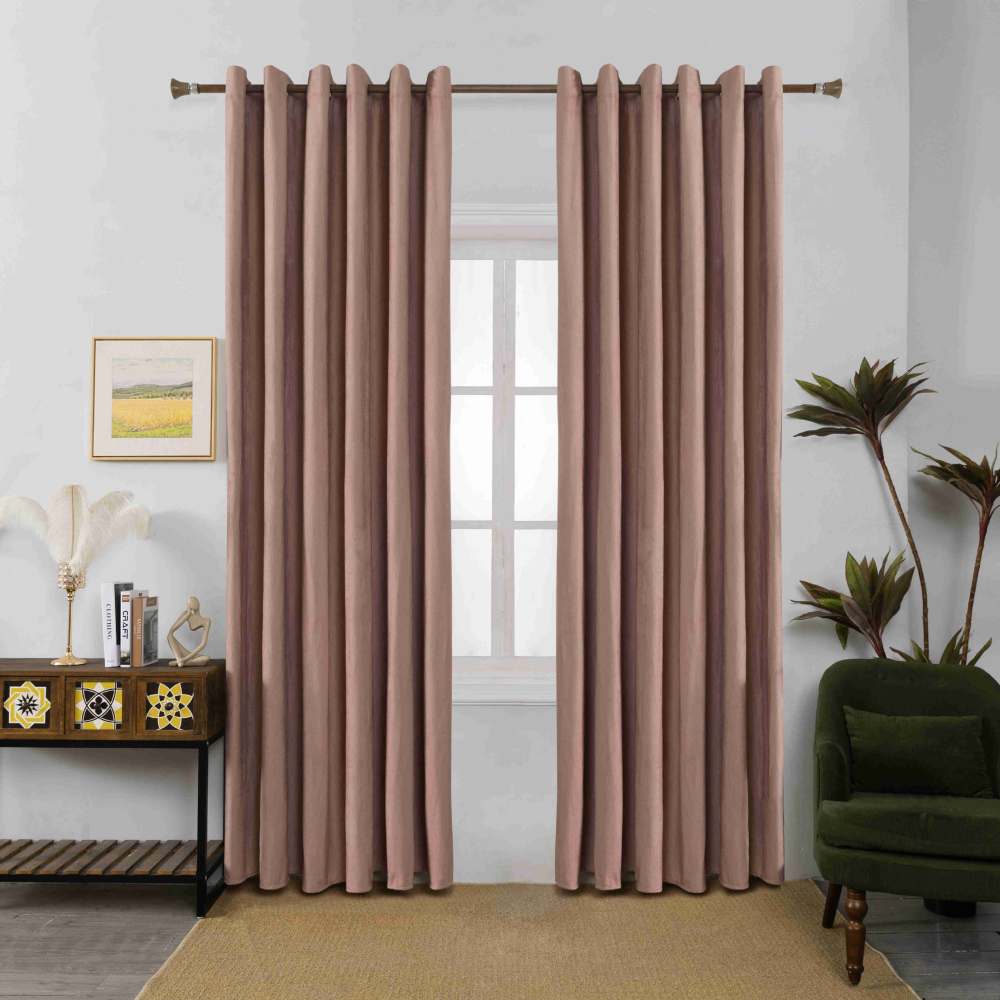 Κουρτίνα Σκίασης Ζακάρ Σομόν Με Κρίκους 270x255cm 8035-2