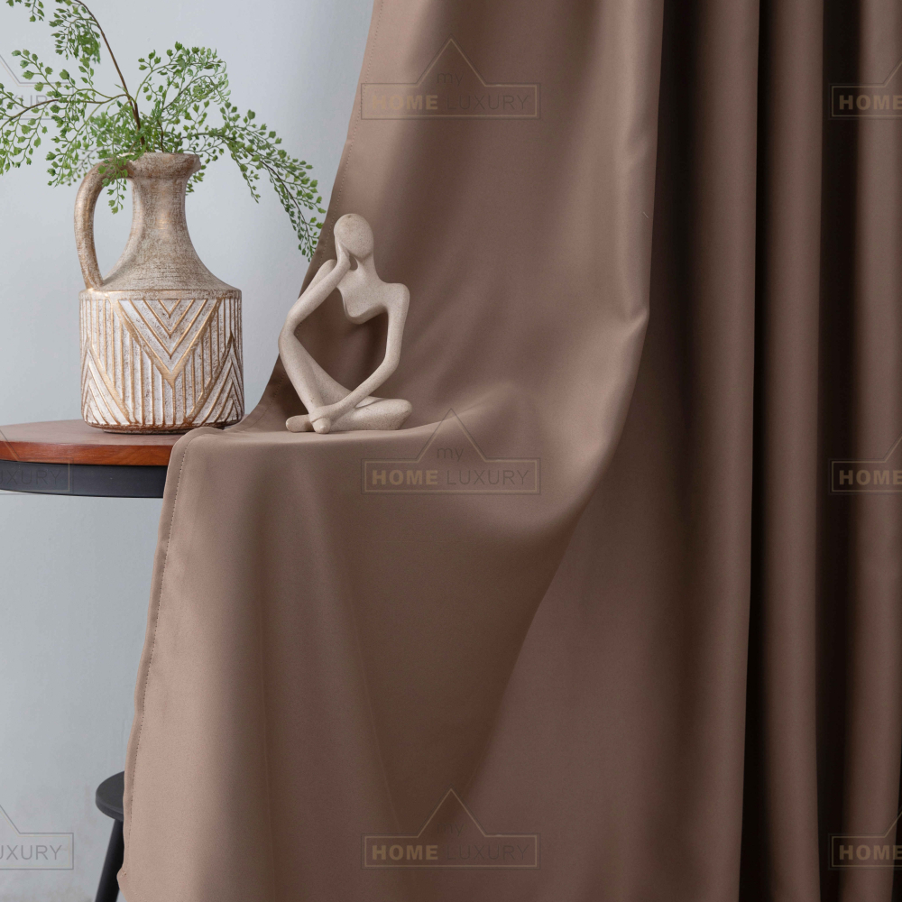 Dellia - Κουρτίνα Σκίασης Καφέ Με Κρίκο Υ265xΦ140cm AD6038-4 Dellia - Κουρτίνα Σκίασης Καφέ Με Κρίκο Υ265xΦ140cm AD6038-4