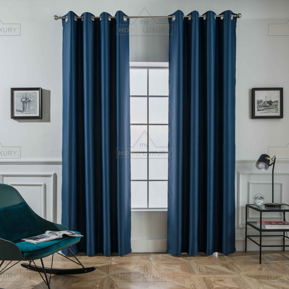 Dellia - Κουρτίνα Σκίασης Μπλε Με Κρίκο Υ265xΦ140cm AD6038-20