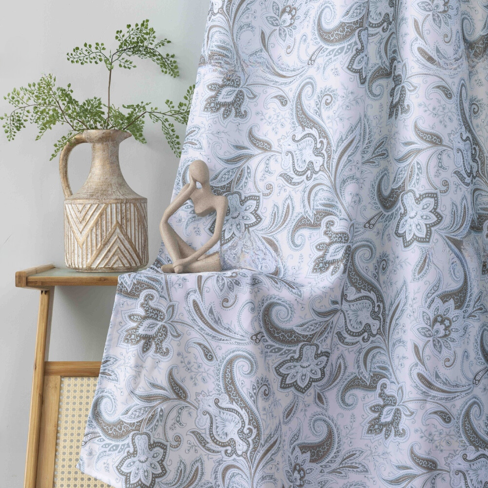 Κουρτίνα Σκίασης Ζακάρ Με Λαχούρια Μπλε Με Τρέσα 270x280cm 6017-1