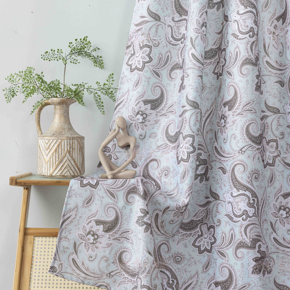 Κουρτίνα Σκίασης Ζακάρ Με Λαχούρια Aqua Με Τρέσα 270x280cm 6017-3