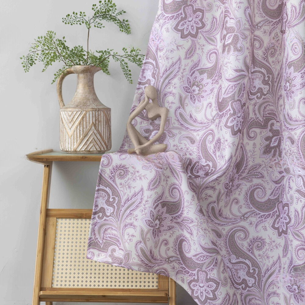 Κουρτίνα Σκίασης Ζακάρ Με Λαχούρια Σάπιο Μήλο Με Τρέσα 270x280cm 6017-5