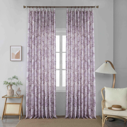 Κουρτίνα Σκίασης Ζακάρ Με Λαχούρια Σάπιο Μήλο Με Τρέσα 270x280cm 6017-5