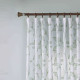 Κουρτίνα Leaves Λευκή με Πράσινο Κέντημα Με Τρέσα 270x270cm 6020-1
