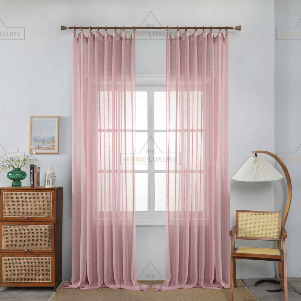 Line - Κουρτίνα Ημιδιάφανη Σάπιο Μήλο Με Τρέσα Υ295ΧΦ270cm 6037-10