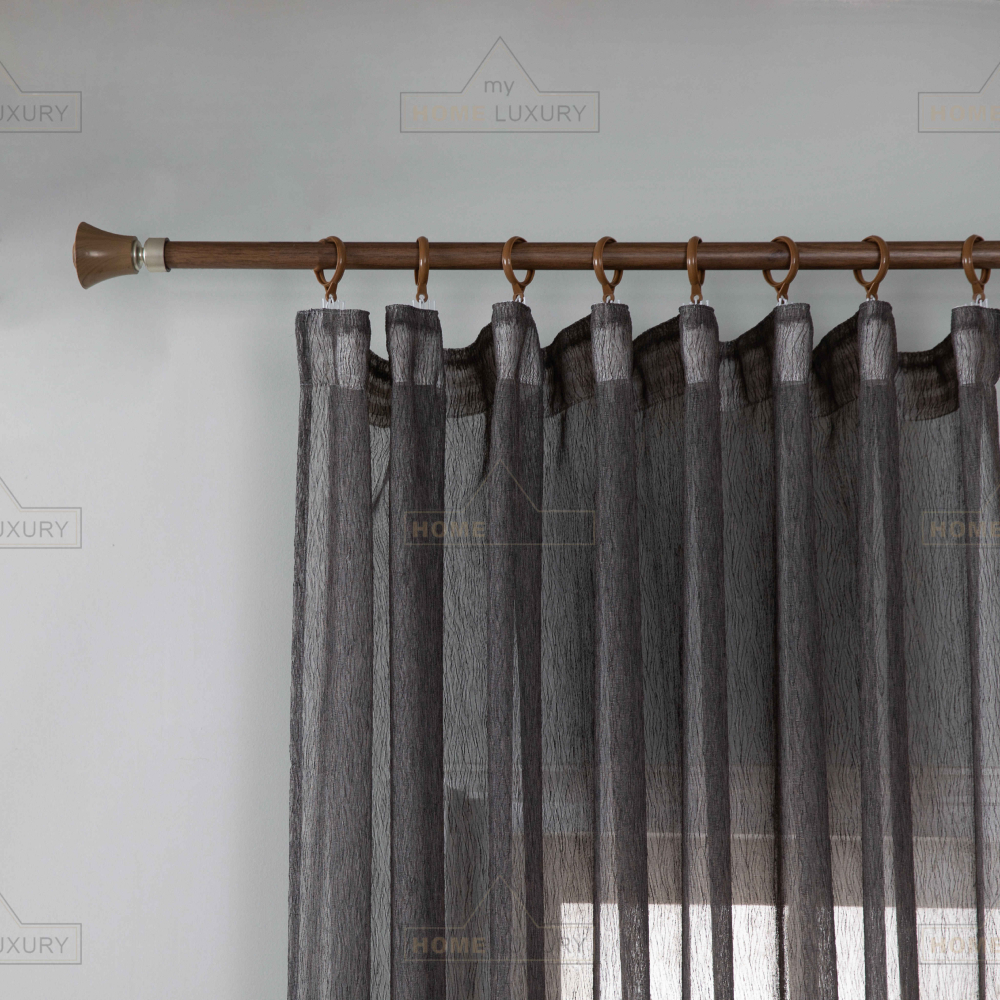 Line - Κουρτίνα Ημιδιάφανη Μαύρη Με Τρέσα Υ295ΧΦ270cm 6037-18 Line - Κουρτίνα Ημιδιάφανη Μαύρη Με Τρέσα Υ295ΧΦ270cm 6037-18