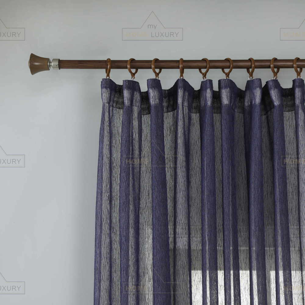 Line - Κουρτίνα Ημιδιάφανη Μπλε Σκούρο Με Τρέσα Υ295ΧΦ270cm 6037-20