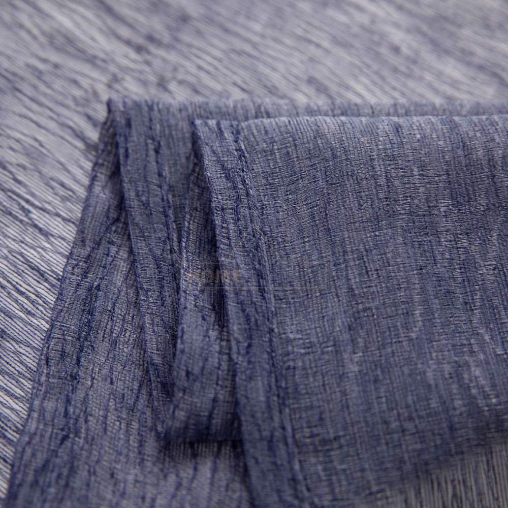 Line - Κουρτίνα Ημιδιάφανη Μπλε Σκούρο Με Τρέσα Υ295ΧΦ270cm 6037-20