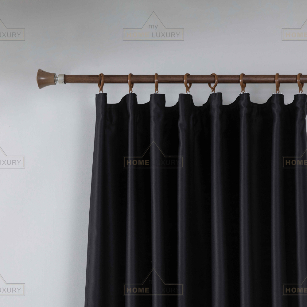 Dellia - Κουρτίνα Σκίασης Μαύρο Με Τρέσα Υ275xΦ270cm 6038-18