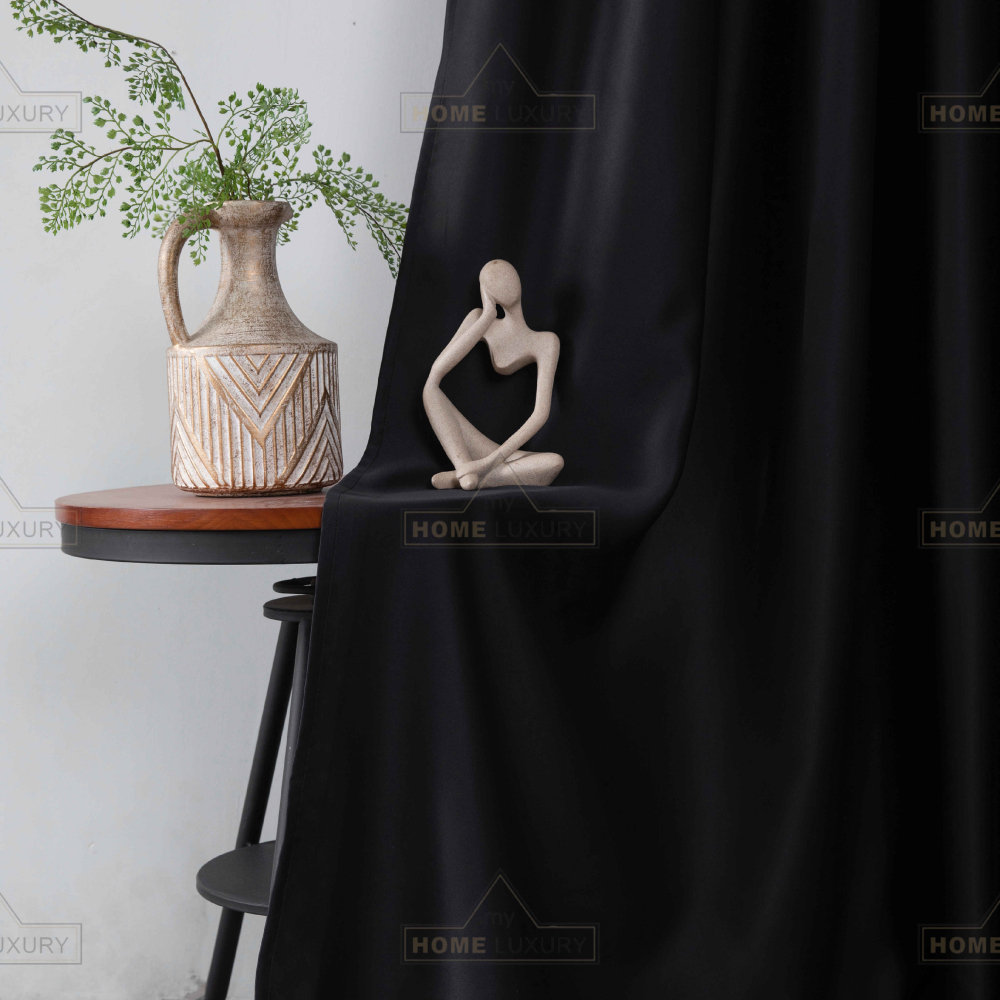 Dellia - Κουρτίνα Σκίασης Μαύρο Με Τρέσα Υ275xΦ270cm 6038-18
