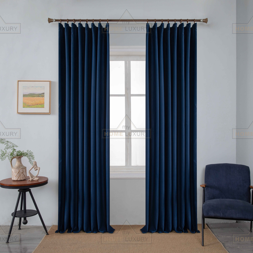 Dellia - Κουρτίνα Σκίασης Μπλε Με Τρέσα Υ275xΦ270cm 6038-20