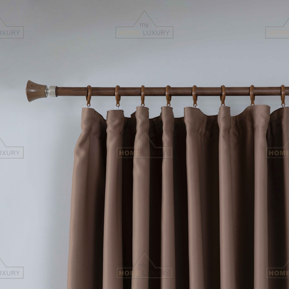 Dellia - Κουρτίνα Σκίασης Καφέ Με Τρέσα Υ275xΦ270cm 6038-4