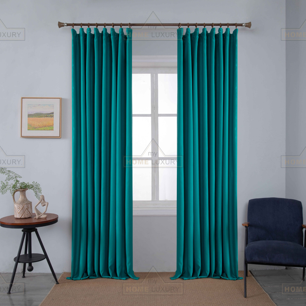 Dellia - Κουρτίνα Σκίασης Πετρόλ Με Τρέσα Υ275xΦ270cm 6038-5