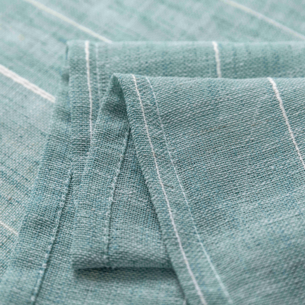 Κουρτίνα Λινή Ημιδιάφανη Μπεζ Μέντα Με Τρέσα Υ290xΦ270cm 6044-5