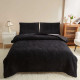 Μονό Σετ Κουβερτοπάπλωμα Softwell ΔΩΡΟ 1 Μαξιλαροθήκη Μαύρο 160X220 SFQ831-BLACK-1-S